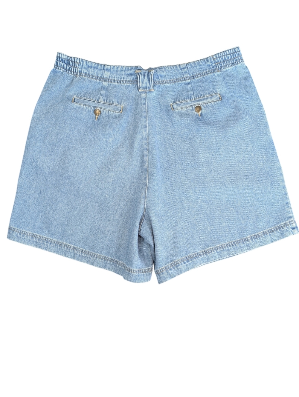Vintage Silhouettes High Waist, Pleated, Cotton Denim, Baggy Shorts. Size 20. - Picture 2 of 13